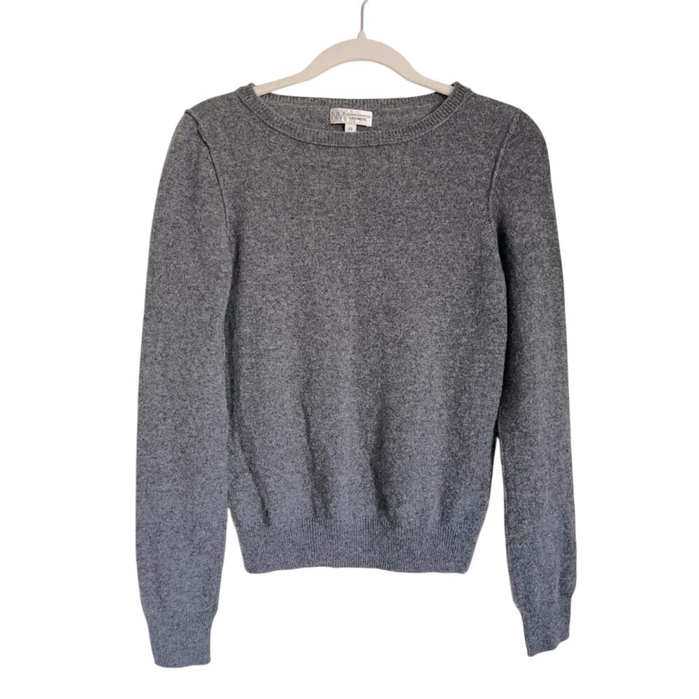 Neiman Marcus Women's Cashmere Sweater Crewneck grey XS jumper pullover